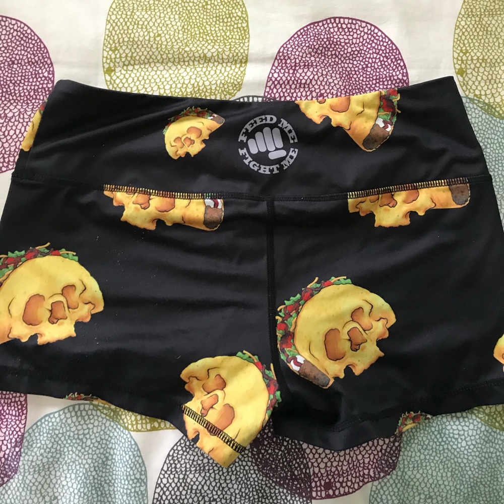 Feed Me Fight Me Taco Skull Shorts